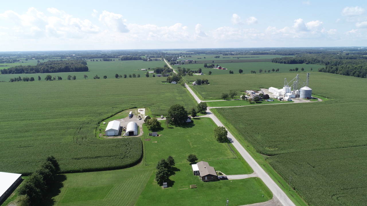 Mae-Mart Farms aerial overview, Norfolk County Ontario
